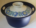 Tor Viking Cooking Pot, Turi Gramstad Oliver(b. 1938) for Figgjo, Norway, 1966 -1968, Vulcanus quality porcelain, 24.5 cm diameter x 15 cm tall